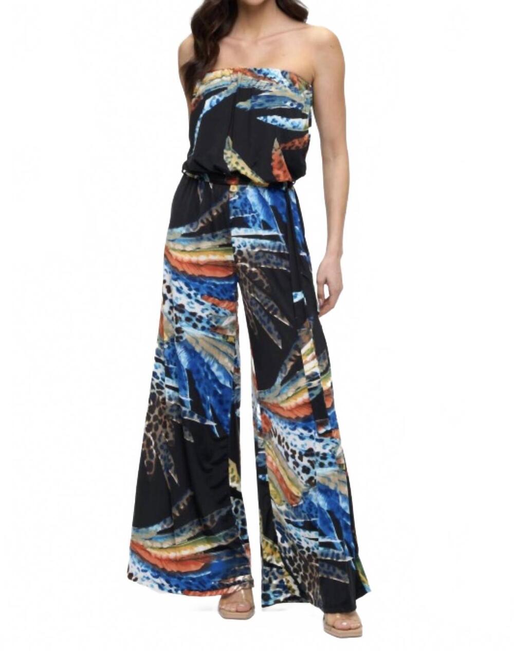 NEW ARIELLA belt tube jumpsuit in black